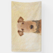 Airedale Terrier 絵画's – かわいいオリジナルアート 横断幕 (縦)