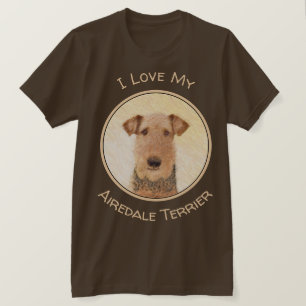 Airedale Terrier 絵画's – かわいいオリジナルアート Tシャツ