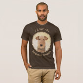 Airedale Terrier 絵画's – かわいいオリジナルアート Tシャツ (正面フル)
