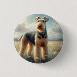 Airedale Terrier 缶バッジ
