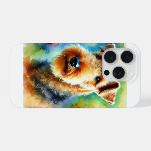 Airedale Terrier 050724AREF105 - Watercolor iPhoneケース (裏面横)
