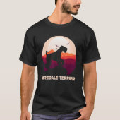 Airedale Terrier and Moon Halloween Tシャツ (正面)