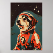 Airedale Terrier Astronaut Poster, Airedale ポスター (正面)