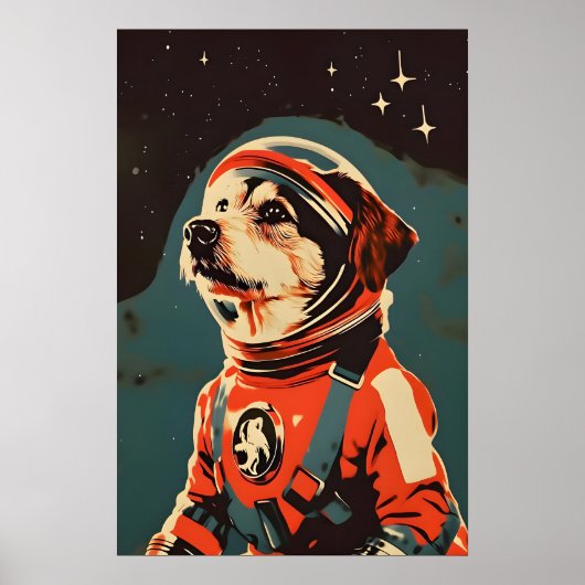 Airedale Terrier Astronaut Poster, Airedale ポスター (正面)