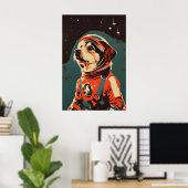 Airedale Terrier Astronaut Poster, Airedale ポスター (ホームオフィス)