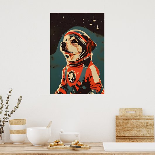 Airedale Terrier Astronaut Poster, Airedale ポスター (キッチン)