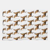 Airedale Terrier Bingley Terrierかわいい犬のパターン キッチンタオル (横)