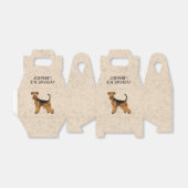 Airedale Terrier Cartoon Beige With Beige文字 フェイバーボックス (折り畳みなし)