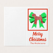 Airedale Terrier Christmas Dog & Bow Gift Ta (外部フラット)