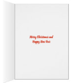 Airedale Terrier Christmas Dog & Green Bow Card (内側 (右))