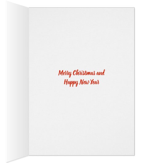 Airedale Terrier Christmas Dog & Green Bow Card (内側 (右))