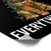 Airedale Terrier Christmas I'm Fine Everything Is  ポスター (角)