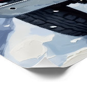 Airedale Terrier Christmas Red Truck Holiday ポスター (コーナー)