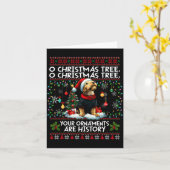 Airedale Terrier Christmas Tree Decorations Dog Lo カード (黄色い花)