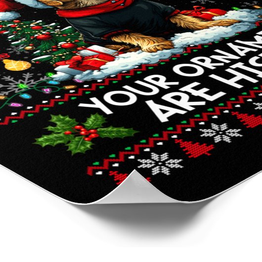 Airedale Terrier Christmas Tree Decorations Dog Lo ポスター (角)