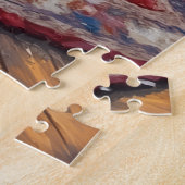 Airedale Terrier Christmas Victorian Living Room ジグソーパズル (側面)