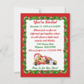 Airedale Terrier Christmas Waiting for Santa 招待状 (裏面)