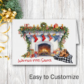 Airedale Terrier Dogがサンタを待つ