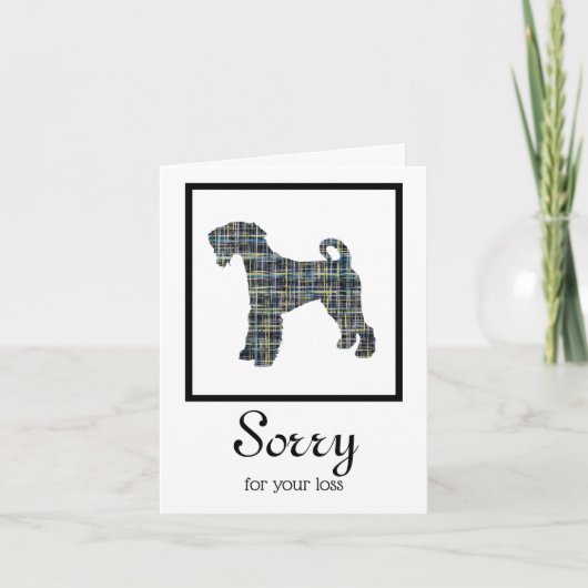 Airedale Terrier Dogペットの同情カード カード (正面)