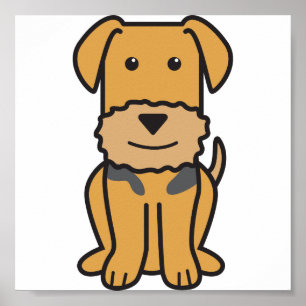 Airedale Terrier Dog漫画 ポスター