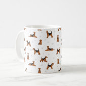 Airedale terrier dog コーヒーマグカップ (正面左)