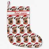 Airedale Terrier Dog Bred Christmas スモールクリスマスストッキング (正面)