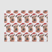 Airedale Terrier Dog Bred Christmas 薄葉紙 (正面)