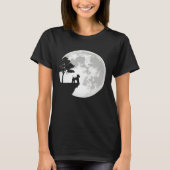 Airedale Terrier Dog Breed Moon Halloween Apparel Tシャツ (正面)
