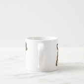 Airedale terrier dog cartoonイラストレーション エスプレッソカップ (裏面)