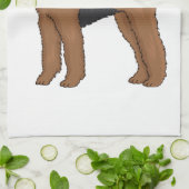 Airedale terrier dog cartoonイラストレーション キッチンタオル (折り畳み)