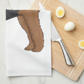 Airedale terrier dog cartoonイラストレーション キッチンタオル (四つ折り)