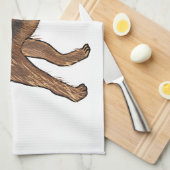 Airedale terrier dog cartoonイラストレーション キッチンタオル (四つ折り)