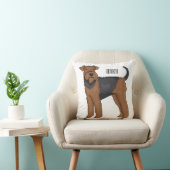 Airedale terrier dog cartoonイラストレーション クッション (椅子)