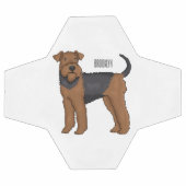 Airedale terrier dog cartoonイラストレーション サッカーボール (フラット)