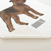 Airedale terrier dog cartoonイラストレーション シェルパブランケット (3/4)