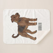 Airedale terrier dog cartoonイラストレーション シェルパブランケット (正面(横))