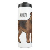 Airedale terrier dog cartoonイラストレーション タンブラー (正面)