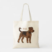 Airedale terrier dog cartoonイラストレーション トートバッグ (裏面)