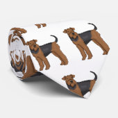 Airedale terrier dog cartoonイラストレーション ネクタイ (ロール)
