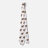 Airedale terrier dog cartoonイラストレーション ネクタイ (正面)