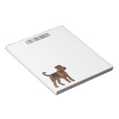 Airedale terrier dog cartoonイラストレーション ノートパッド (アングル)