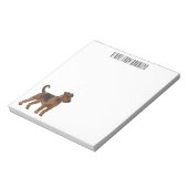 Airedale terrier dog cartoonイラストレーション ノートパッド (回転)