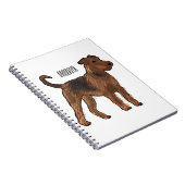 Airedale terrier dog cartoonイラストレーション ノートブック (右側)