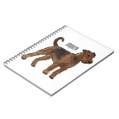 Airedale terrier dog cartoonイラストレーション ノートブック (左側)