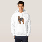 Airedale terrier dog cartoonイラストレーション パーカ (正面フル)