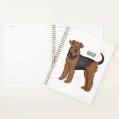 Airedale terrier dog cartoonイラストレーション プランナー手帳 (ディスプレー)