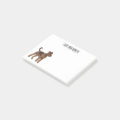 Airedale terrier dog cartoonイラストレーション ポストイット (アングル)
