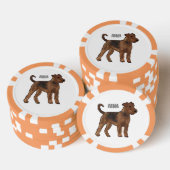 Airedale terrier dog cartoonイラストレーション ポーカーチップ (積み重ね)