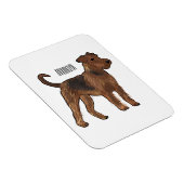 Airedale terrier dog cartoonイラストレーション マグネット (右側)