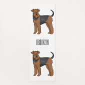 Airedale terrier dog cartoonイラストレーション ヨガマット (裏面)